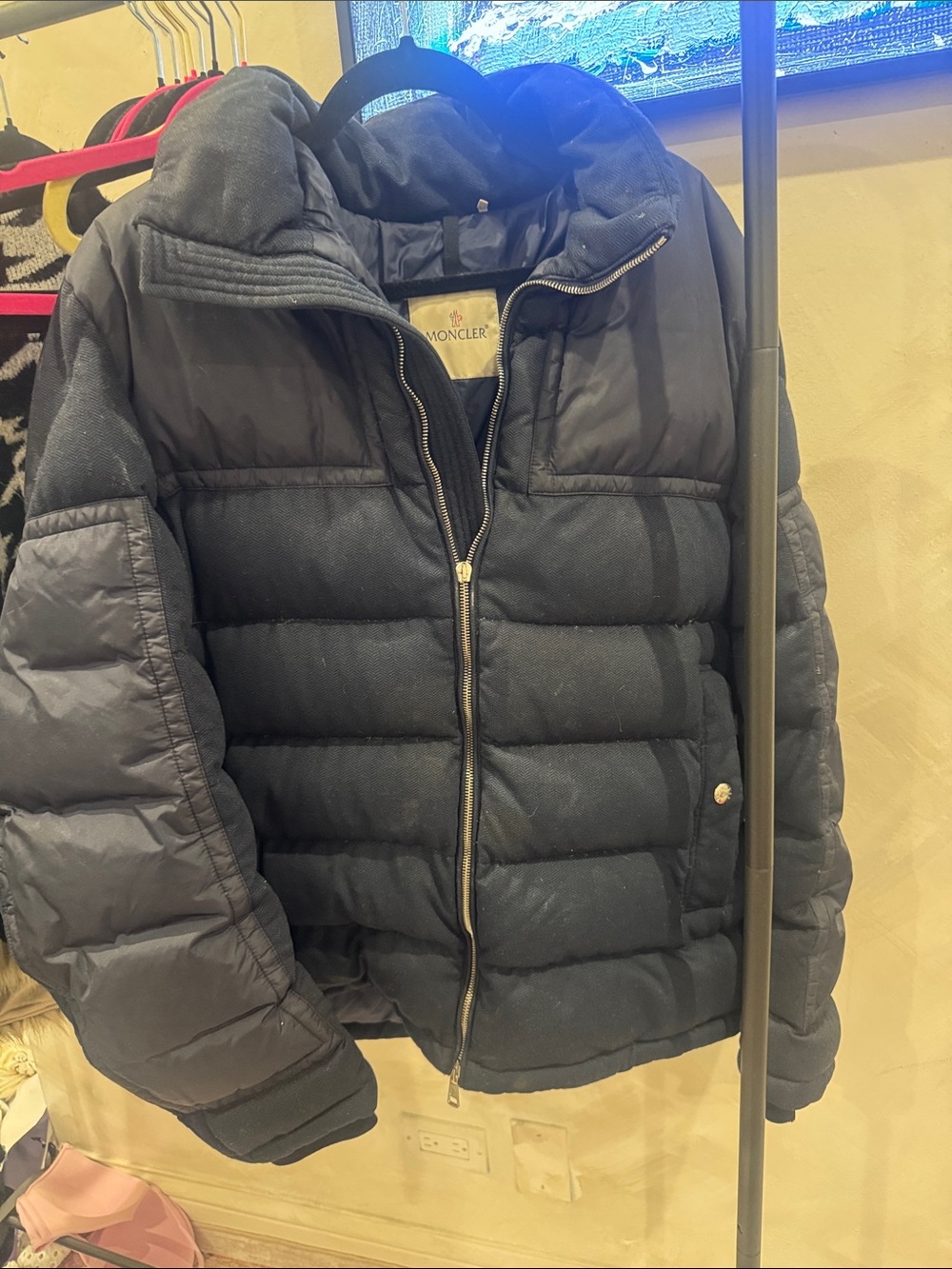 Moncler Navy Quilted Down Puffer Jacket